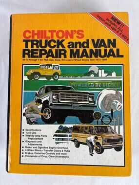 1980 Chilton Truck & Van Repair Manual 1973-1980 Pickups Vans RVs Hardcover
